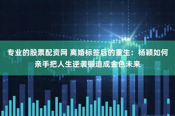专业的股票配资网 离婚标签后的重生：杨颖如何亲手把人生逆袭锻造成金色未来